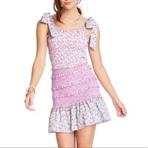 LoveShackFancy Target Adeline Tie-Strap Smocked Ruffle Dress Size Medium